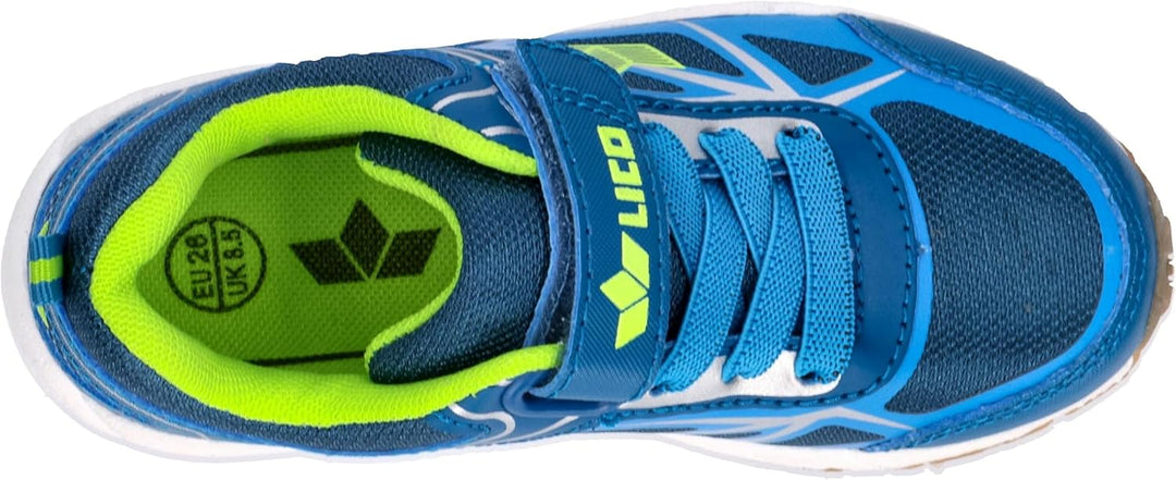 Lico Unisex Kinder Salford Vs Sneaker 27 EU Petrol Blau Lemon, 27 EU Petrol Blau Lemon