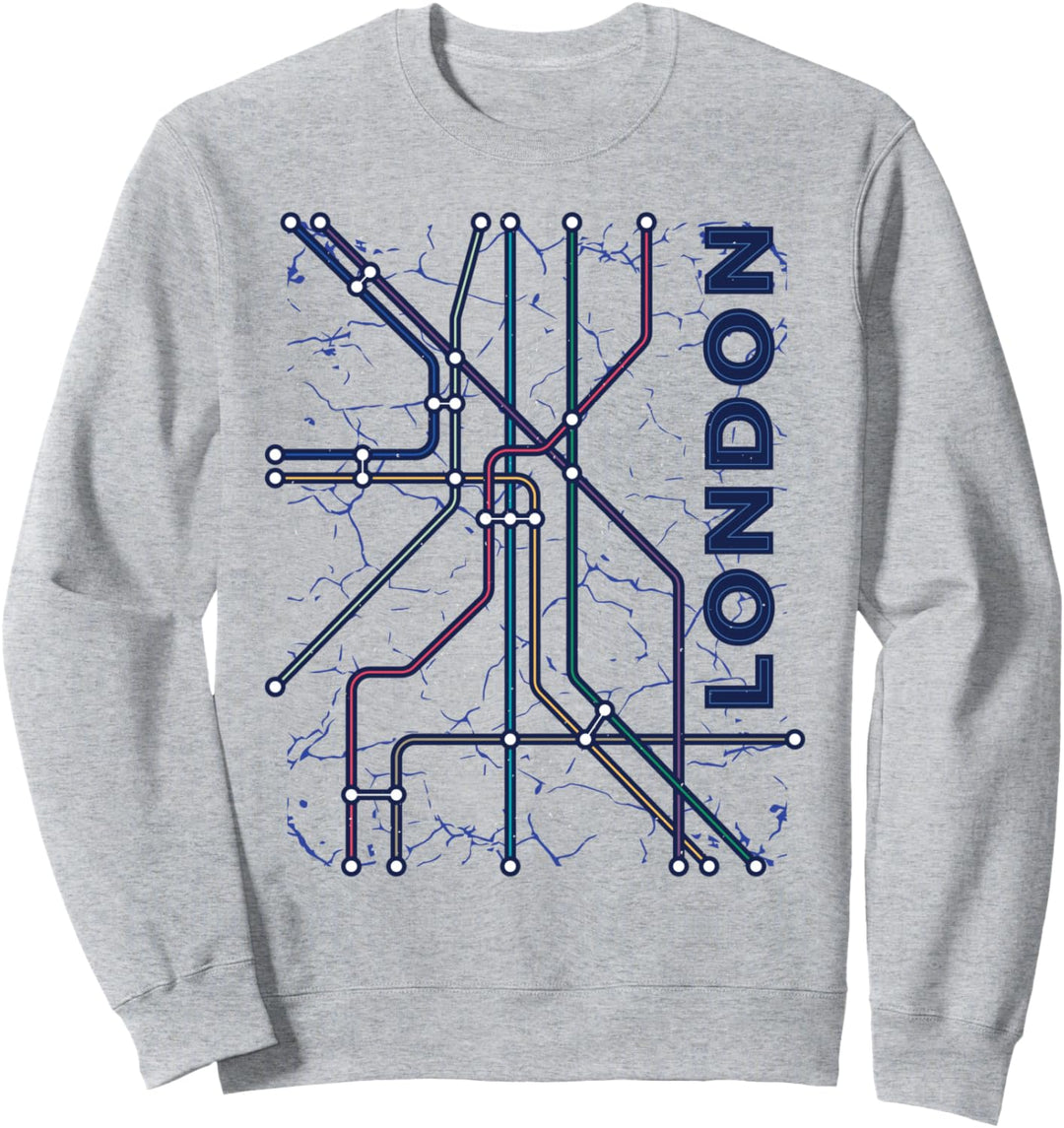 London UK Underground Subway England Souvenir Geschenk Sweatshirt