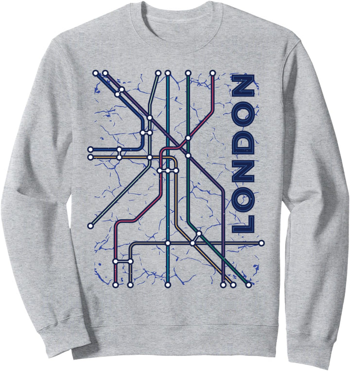 London UK Underground Subway England Souvenir Geschenk Sweatshirt