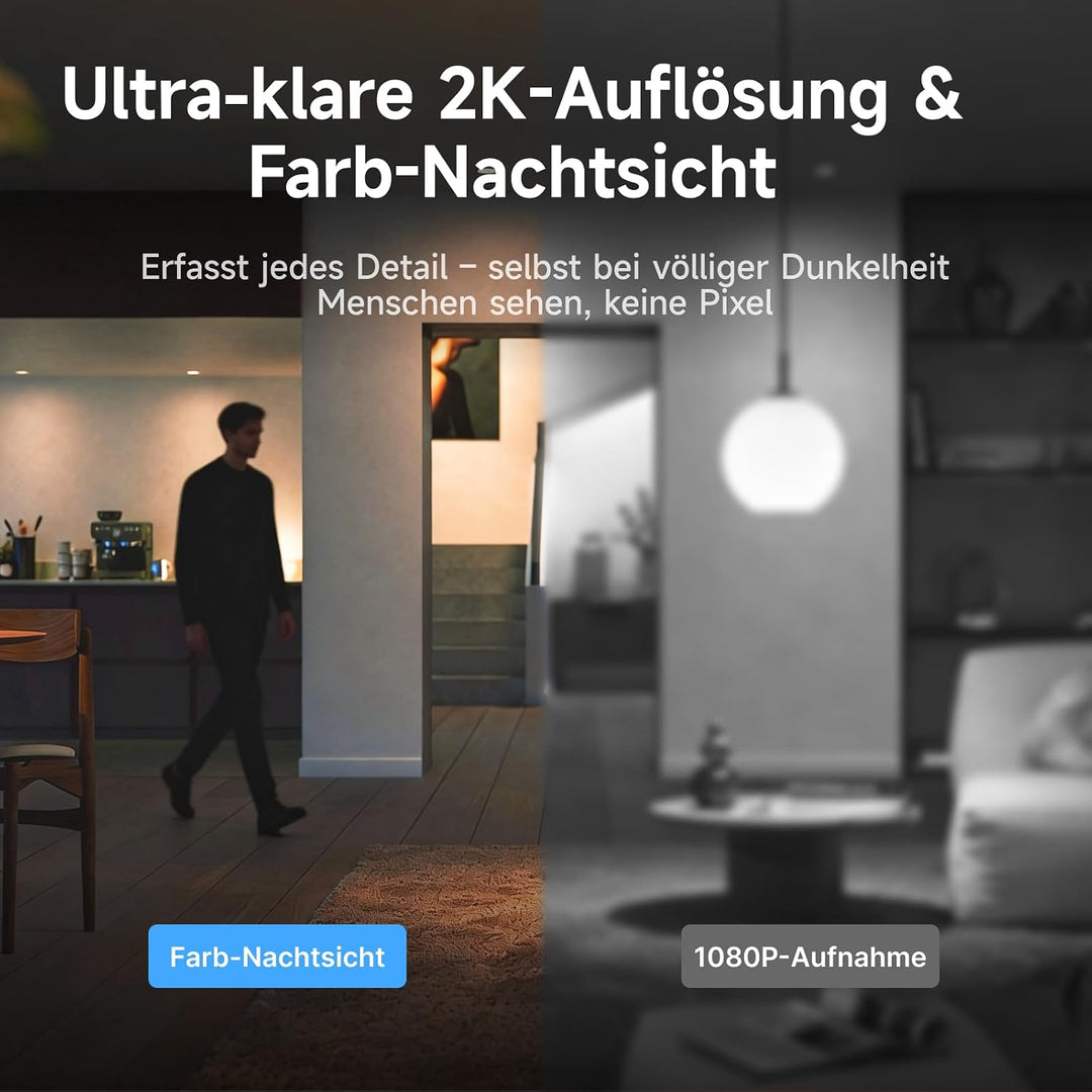VSTARCAM 6MP Doppelobjektiv Überwachungskamera Innen, Deckenmontage, 2,4G/5G Dualband WiFi, 360° PTZ