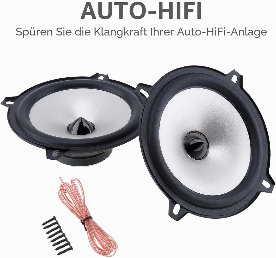 ePathChina® 2 x 60 W 2-Wege-Koaxial-Lautsprecher fürs Auto, HiFi, volle Frequenz-Empfindlichkeit, Po