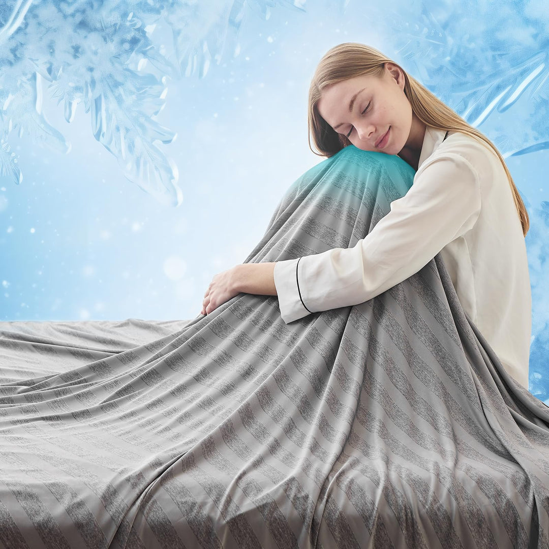 EMME Kühldecke Kühlende Decke, Arc-Chill Q-Max>0,5, 152 x 203 cm, 2 in 1 Doppelseitige Dünne Sommerd