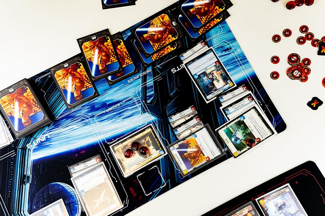 1 Spieler-Kartenspielmatte kompatibel mit Star Wars: Unlimited 24" x14“ / 61x35,5 cm - Raumschiff-Co