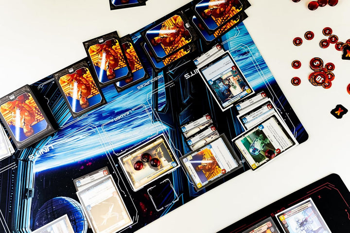 1 Spieler-Kartenspielmatte kompatibel mit Star Wars: Unlimited 24" x14“ / 61x35,5 cm - Raumschiff-Co