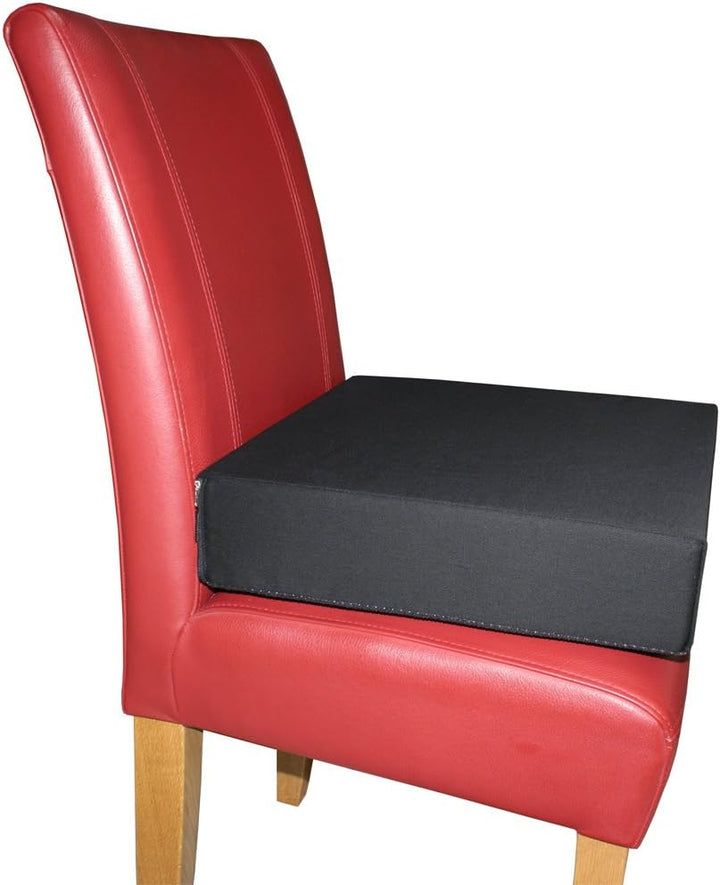 LUplus Orthopädische Sitzerhöhung 40x40x Höhe 10 cm mit Bezug 100% Baumwolle, schwarz