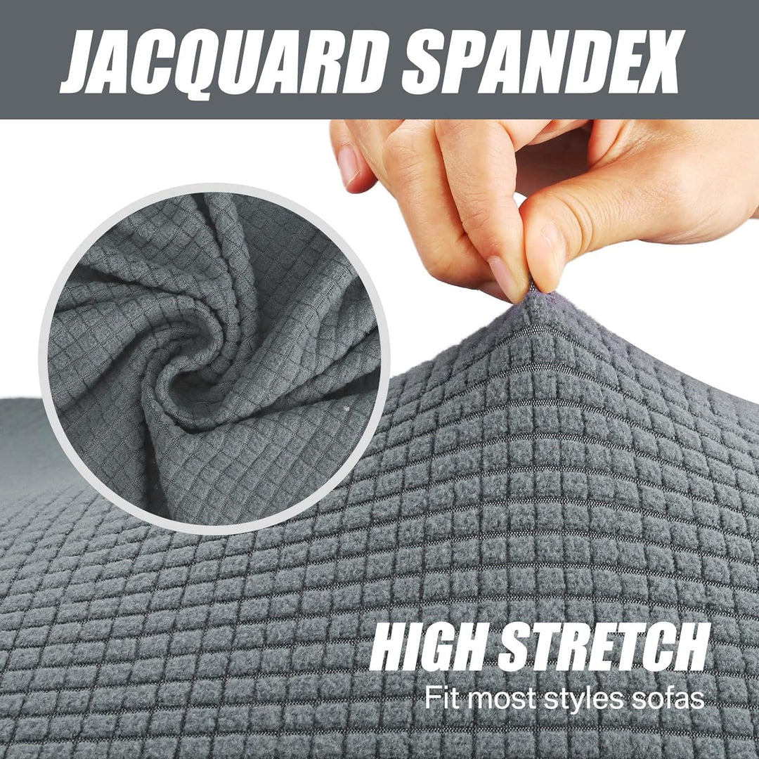 HEYOMART Stretch Sofabezug 1 Stück Sofahusse Spandex Jacquard Elastische Couchbezug mit Anti-Rutsch-