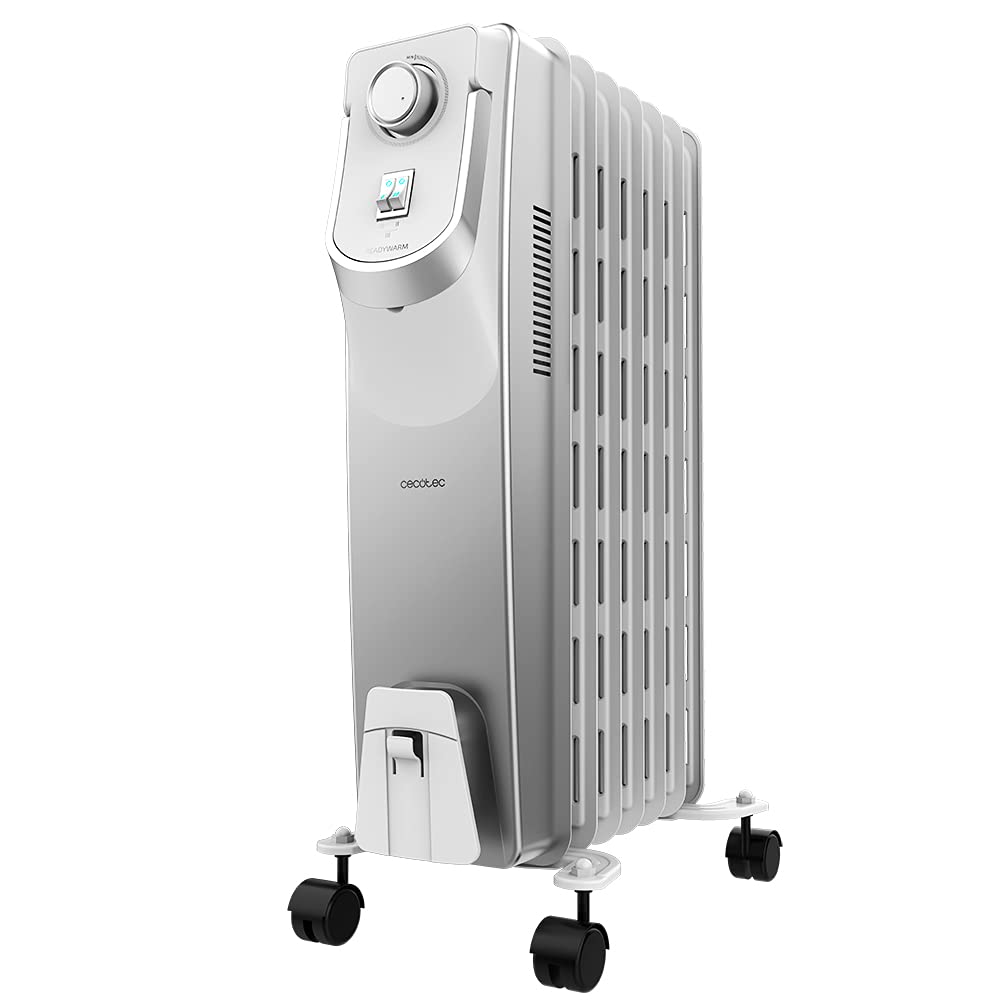 Cecotec Öl-Radiator ReadyWarm 7000 Space 360º. 1500 W, 7 Heizungsmodule, 3 Leistungsstufen, Kabelauf