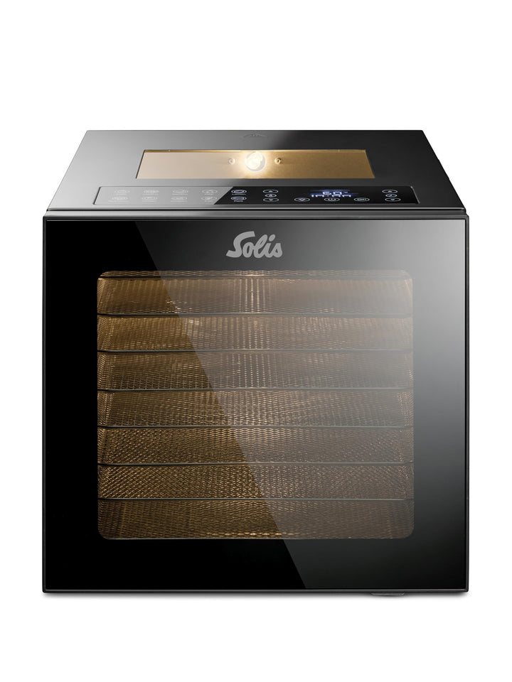 Solis VitaDrey Dörrautomat 850 W – 8 Edelstahl-Dörrgitter, Touchdisplay, 35–75 °C, 48 h Timer, Innen