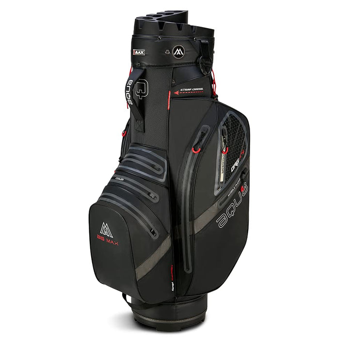 Big Max Aqua Silencio 4 Cartbag - Wasserabweisende Golftasche Schwarz, Schwarz