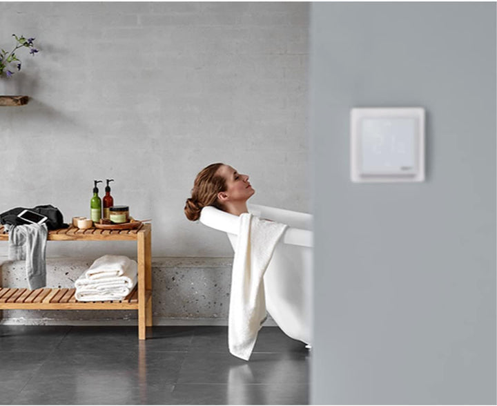 DEVI Raum+BodenThermostat 140F1141 RAL9010 Raumthermostat/Uhrenthermostat 5703466239636, White x Whi