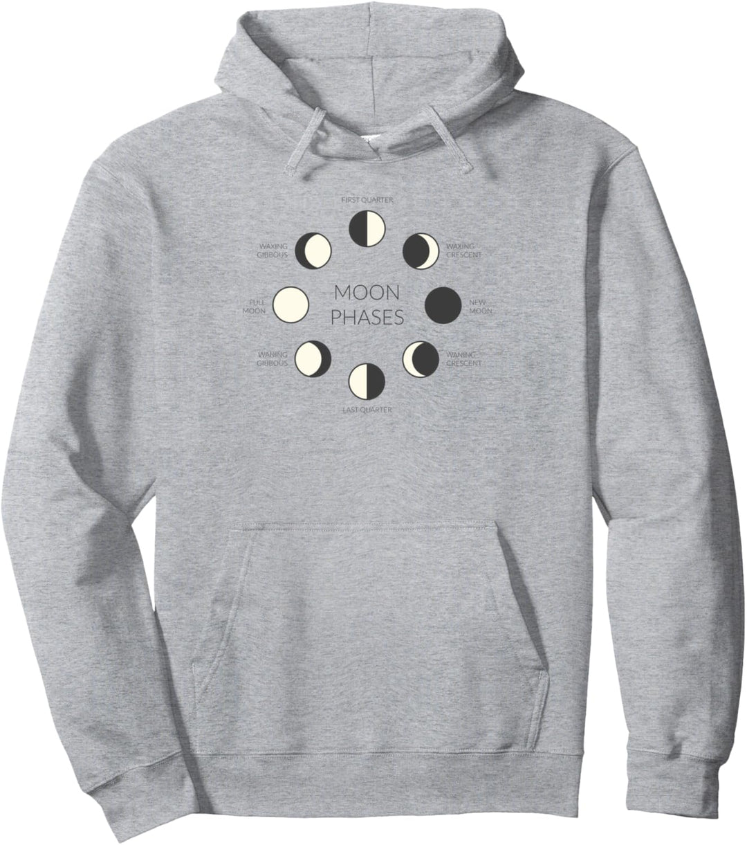 Sonnensystem Planeten Mondphasen Pullover Hoodie