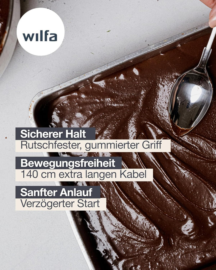 Wilfa Handmixer Easy Mix 350 I 350 Watt I 5 Geschwindigkeiten I Boost-Funktion und Auswurf-Funktion