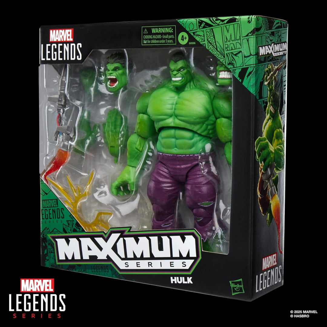 Marvel Legends Maximum Series Hulk Action-Figur, extra grosse Sammelfigur mit vielen Accessoires zum