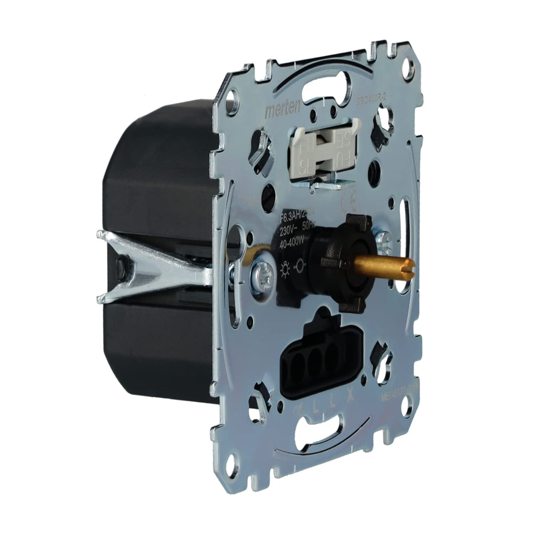 Schneider Electric Merten MEG5132-0000 Dimmschalter, Drehdimmer-Einsatz für ohmsche Last mit Druck-W