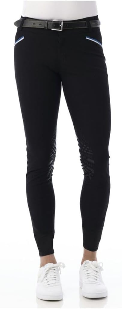 Equi-Theme Herren Reithose Silikon Kniebesatz LARS schwarz 50 Schwarz, 50 Schwarz