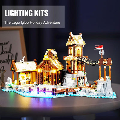 cooldac Led Licht Kit Kompatibel mit Lego Ideas 21343 Wikingerdorf Set (nur Beleuchtung, Keine Model