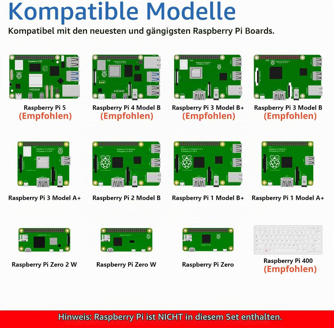 FREENOVE Ultrasonic Starter Kit for Raspberry Pi 4 B 3 B+ 400, 484-Page Detailed Tutorial, Python C