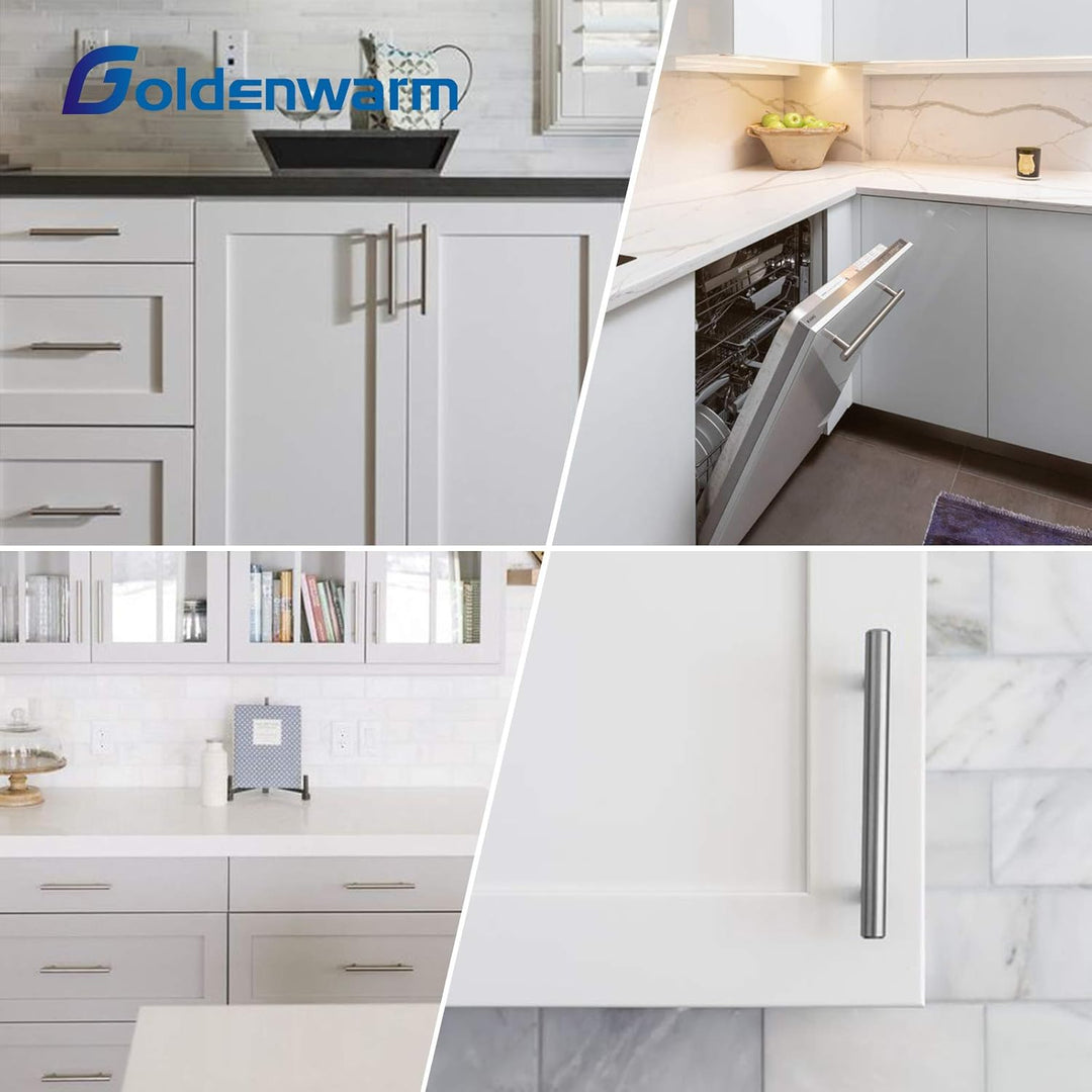 goldenwarm 30 Stück Türgriff Edelstahl Lochabstand 160mm Edelstahl Möbel Griffen Kabinett Griffe Sch