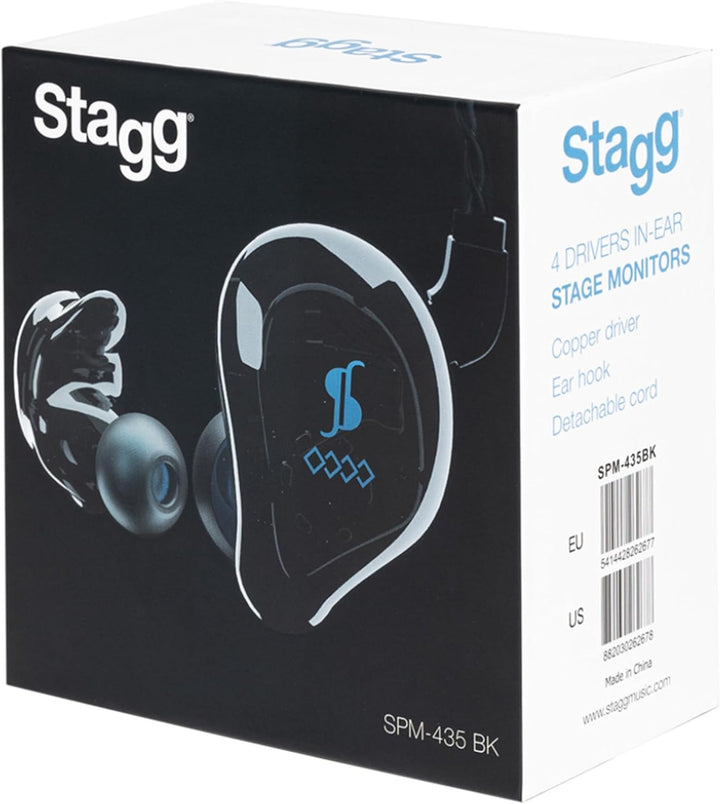 Stagg SPM-435 BK - 4-Treiber In-Ear Ohrhörer