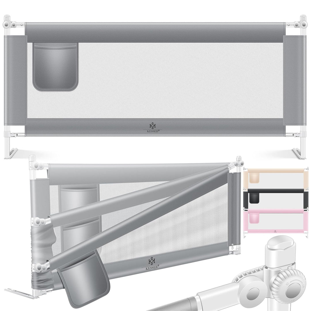 KESSER® Bettgitter 180cm Bettschutzgitter Kinderbettgitter für Kinder Babybettgitter Klappbar, Kinde