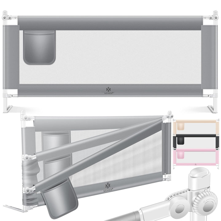 KESSER® Bettgitter 180cm Bettschutzgitter Kinderbettgitter für Kinder Babybettgitter Klappbar, Kinde