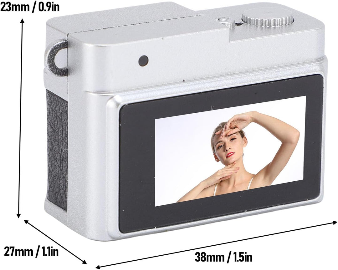 Annadue Vintage Keychain Kamera 1080p HD, 2MP Foto und Videos, 0,96 Zoll Bildschirm, LED Fülllicht,