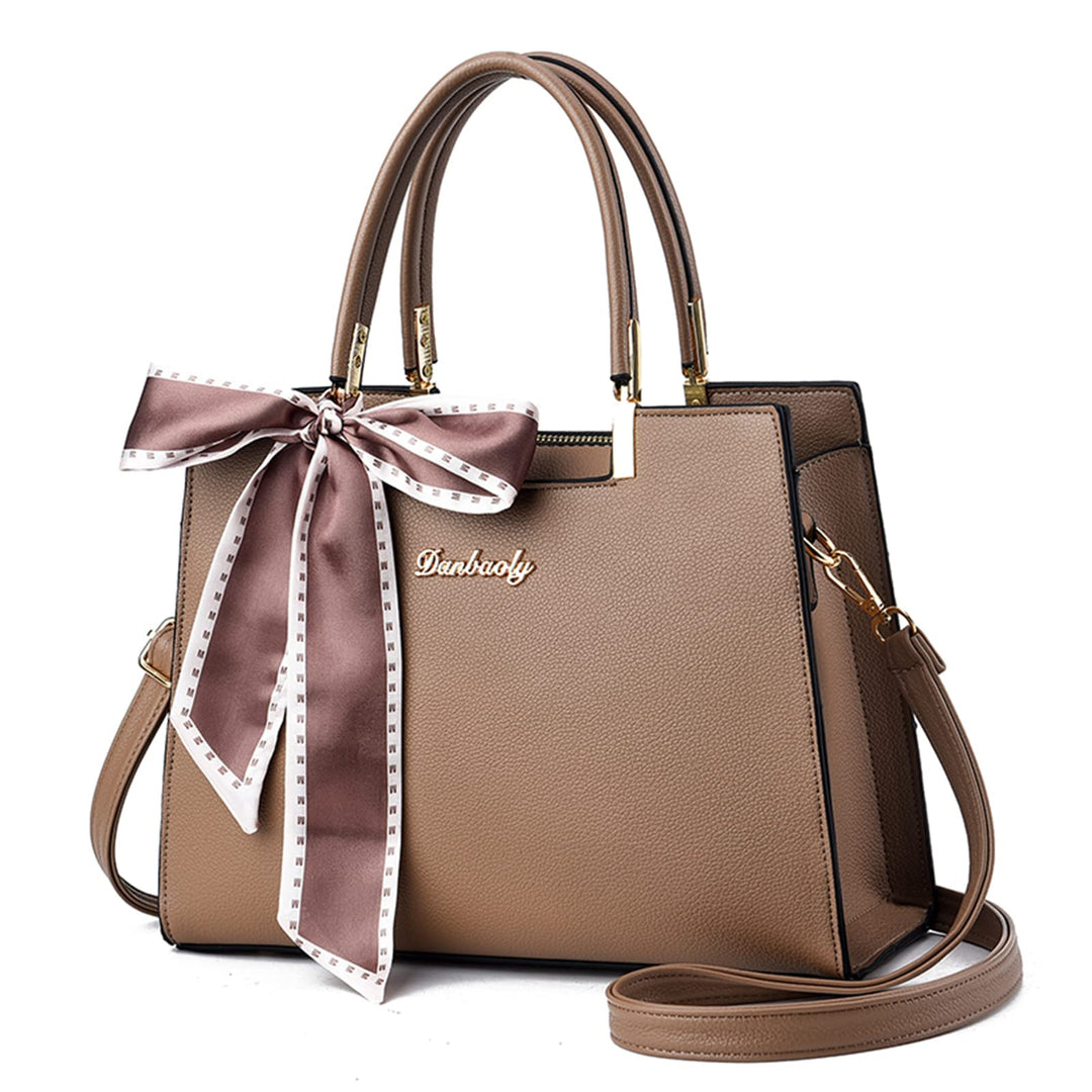 FANDARE Damen Handtasche Grosse Henkeltaschen Elegante Schultertasche Umhängetaschen PU-Leder Tote B