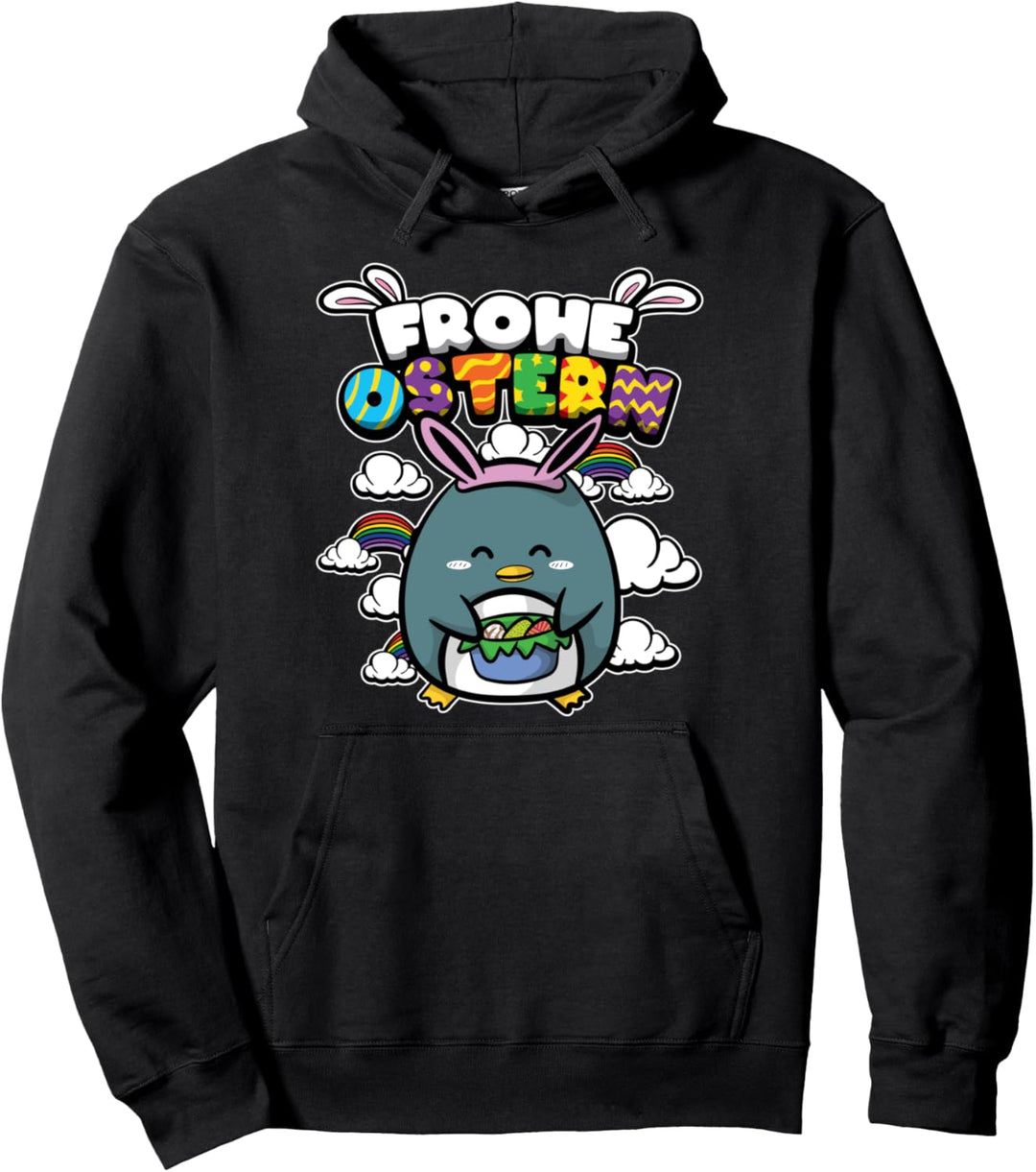 Frohe Ostern - Ostertiere - Süsser getarnter Pinguin Pullover Hoodie