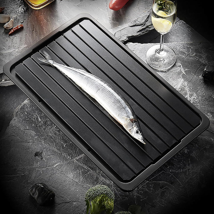 WDEC Schnelles Auftauen Tablett, Defrost Tray Magische Auftauplatte Auftauen Tiefkühlkost, Auftaupla