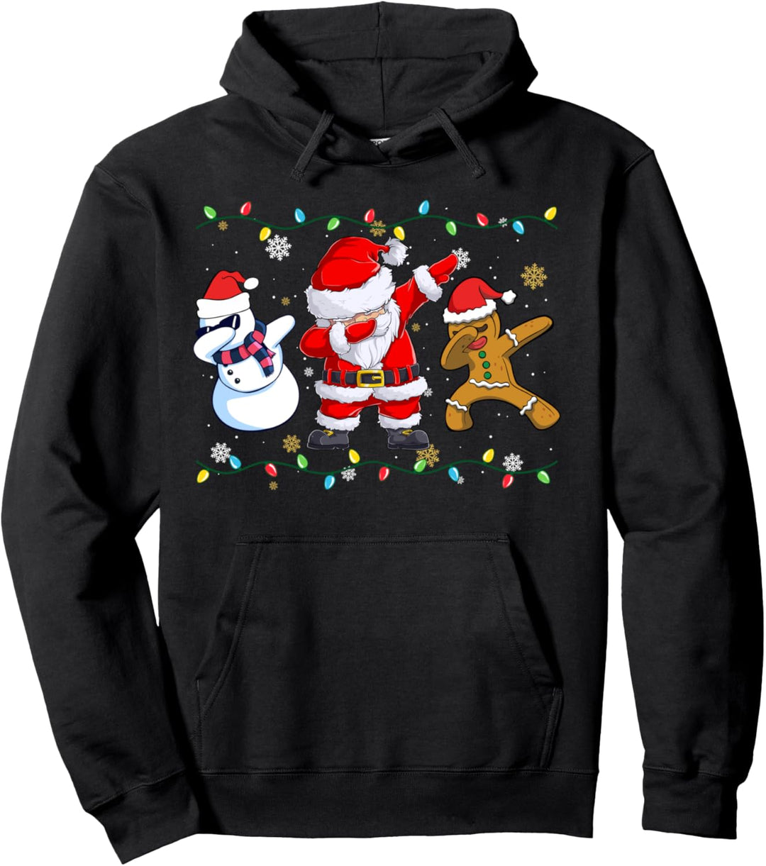 Dabbing Weihnachtsmann für Kinder Männer Geschenke Pullover Hoodie