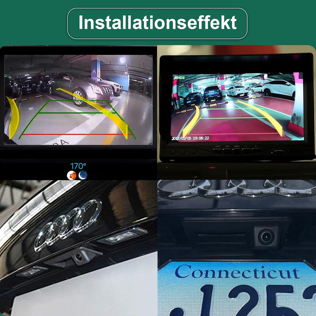 1080P Dynamischer Rückfahrkamera für Audi A4L A5 A3 Q3 Q5 RS6 VW Passat Tiguan Jetta Sharan Lavida S