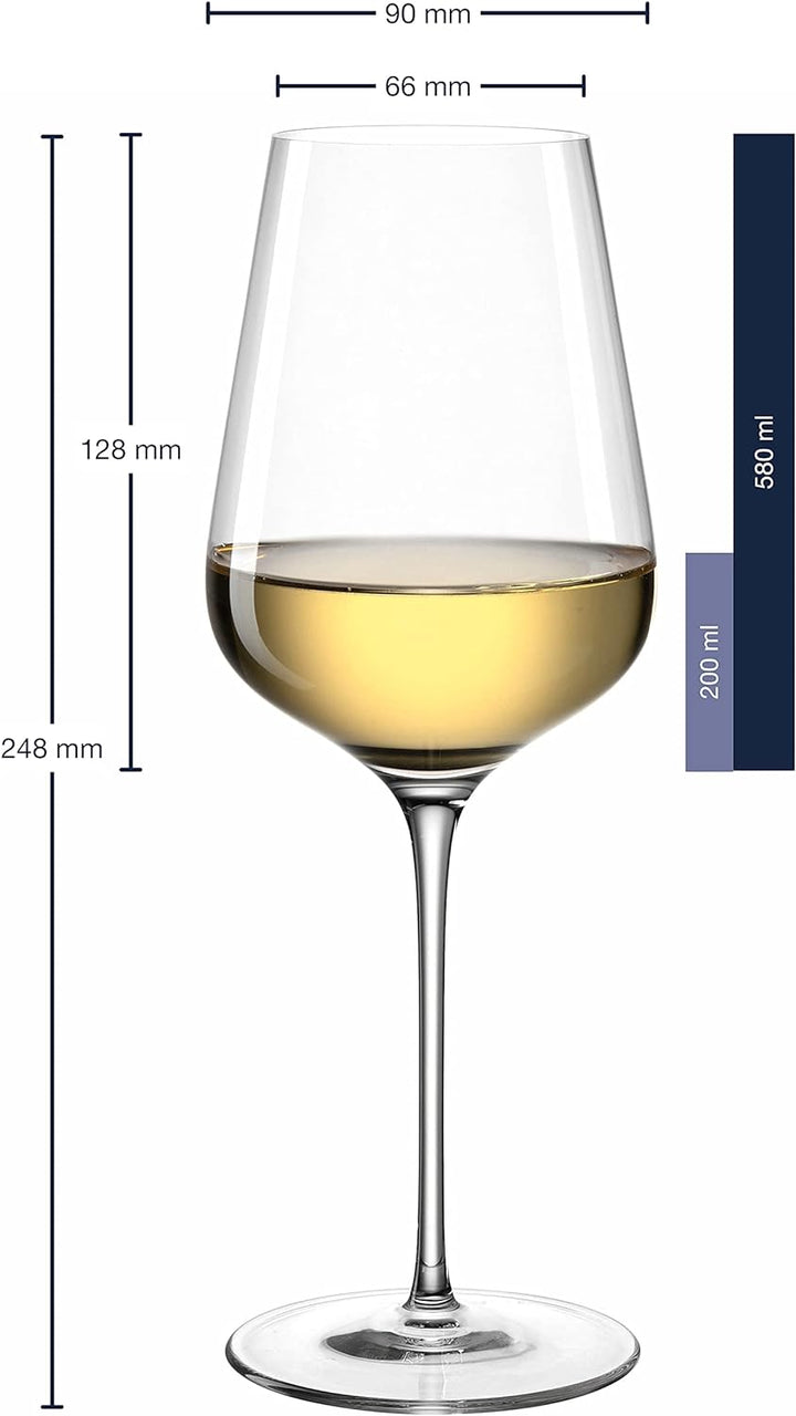 LEONARDO HOME 066410 Weissweinglas 580ml Brunelli 6er, Glas Weissweingläser 580 ml, Weissweingläser