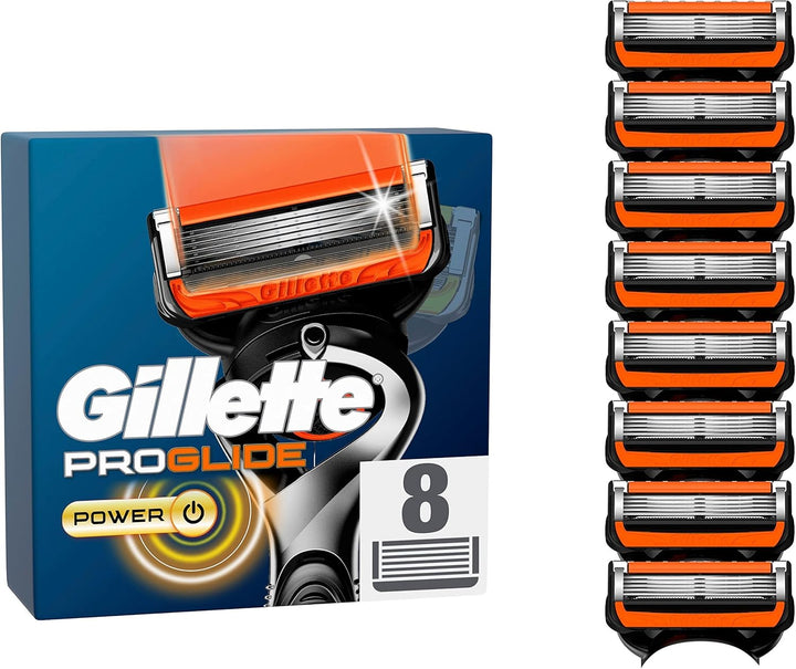 Gillette ProGlide Power Rasierklingen, 8 Ersatzklingen für Nassrasierer Herren mit 5-fach Klinge