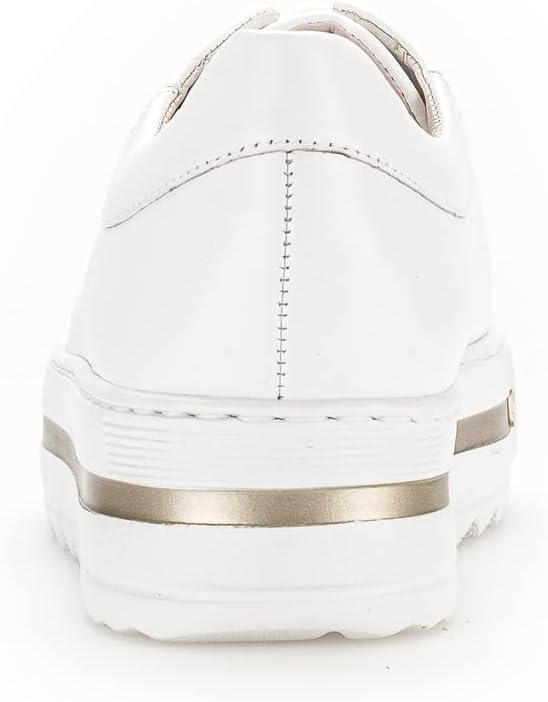 Gabor Damen Low-Top Sneaker, Frauen Halbschuhe,Wechselfussbett 42 EU Weiss, 42 EU Weiss