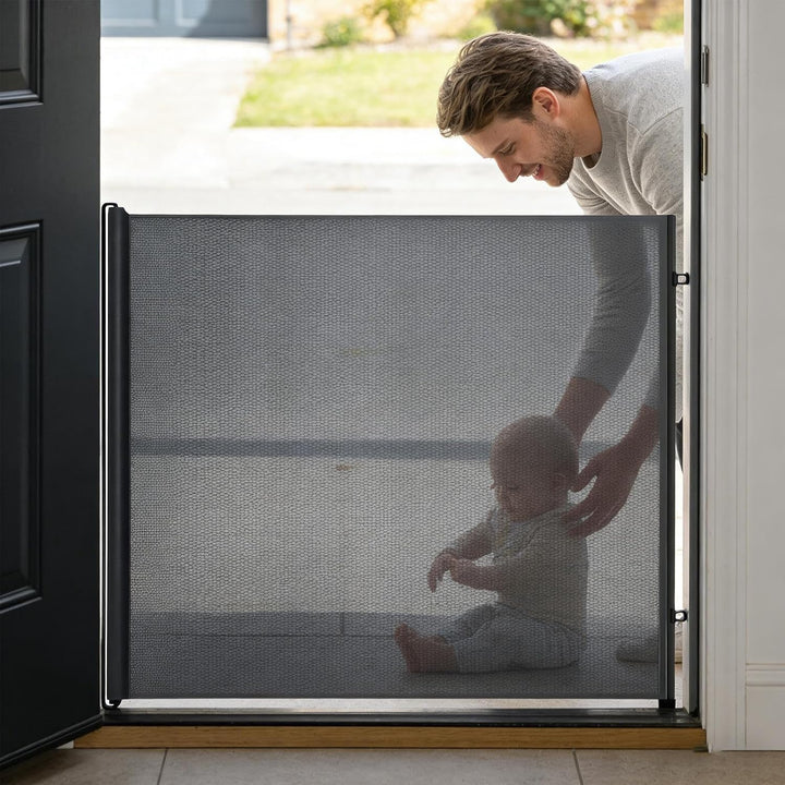 Hundegitter | Ohne Bohren Kleines Gehege - Gate Isolation Hundenetz - für Outdoor Flur Tür Treppenha