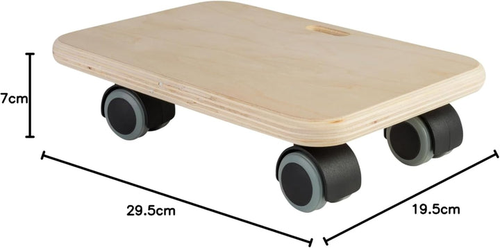 Dörner + Helmer Transportroller Quattro-Soft, 290mm x 190mm x 70mm, 80kg Tragkraft, Doppelrollen, fü