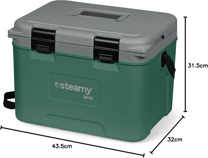 Steamy BMX 21, Kühlbox Inklusive Trennwand und Einlegeschale, 21 Liter, Grün