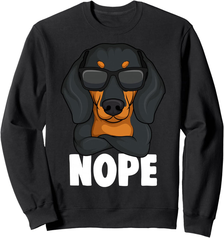 Dackel Dachshund Teckel Nope Frauchen Herrchen Kinder Frauen Sweatshirt