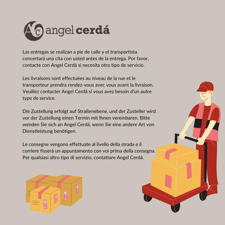 AC ANGEL CERDÁ Angel Cerda - Herrendiener aus Kiefernholz, mit natürlichem Walnuss, elegante und mod