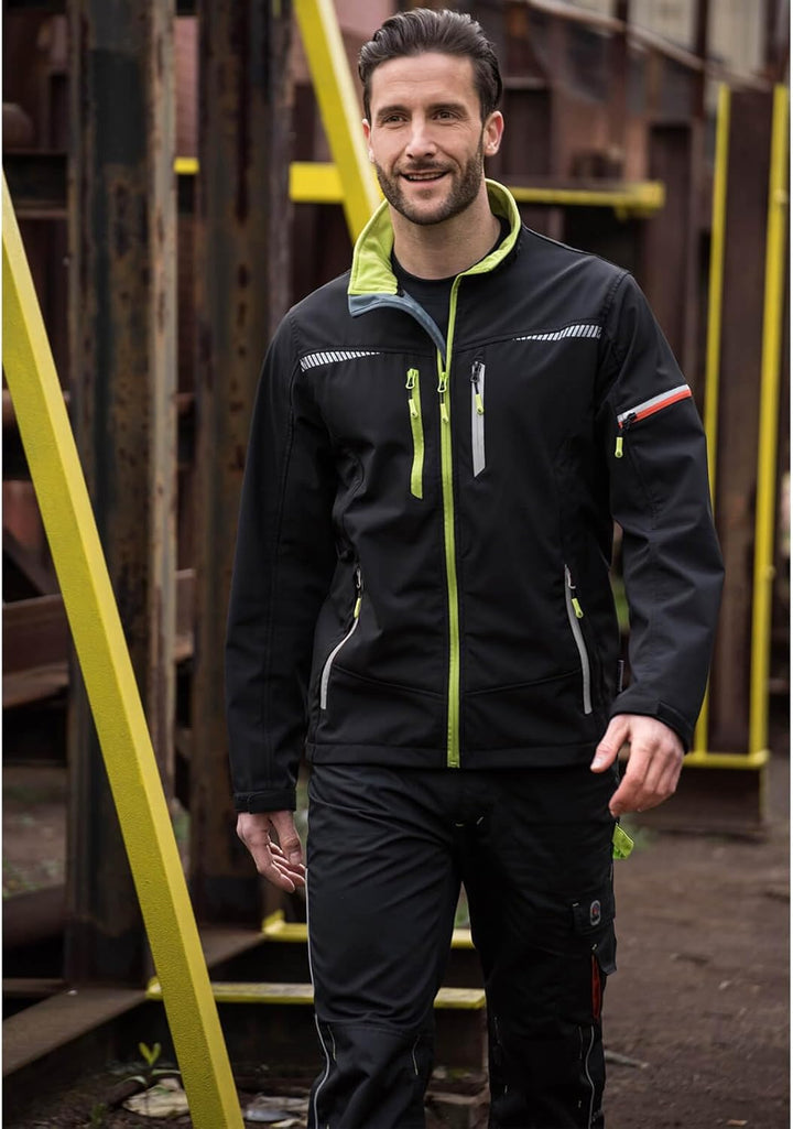 Bundhose Terrax Workwear TERRAX 50 Schwarz/Limette, 50 Schwarz/Limette