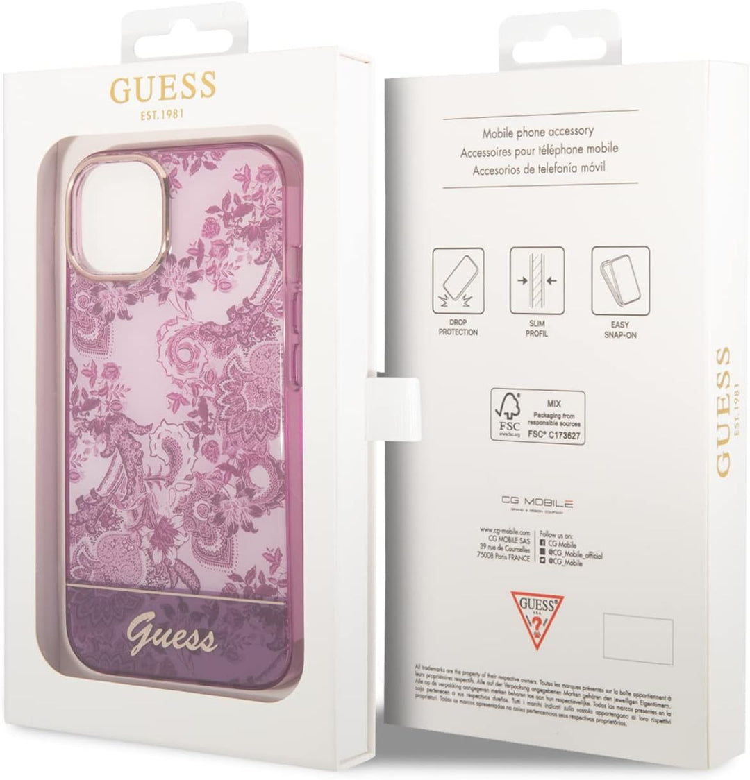 Guess GUHCP14MHGPLHF hülle für iPhone 14 Plus 6,7" Fuchsia/Fuschia hardcase Porcelain Collection