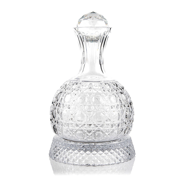 Lvpradior Kristallglas-Weindekanter, 360° drehbarer Relief-Rotweinbelüfter-Spenderausgiesser, 1,5 l