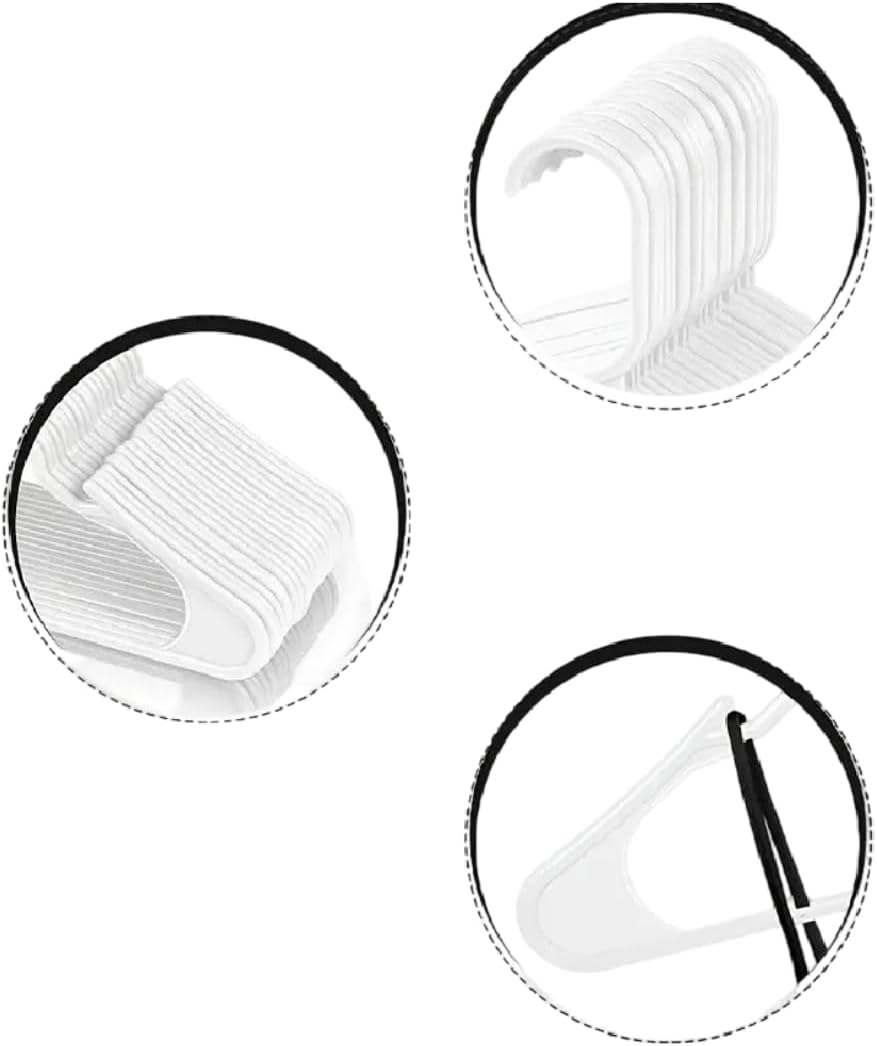 Kunststoff-Kleiderständer, Kleiderbügel, Kunststoff-Kleiderständer (50er-Satz) - HANGY weiss