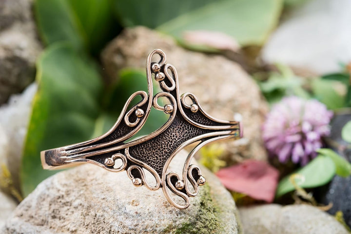 Windalf Armreif Luna Ø 6.5 cm Wilde Flammen Hochwertige Bronze