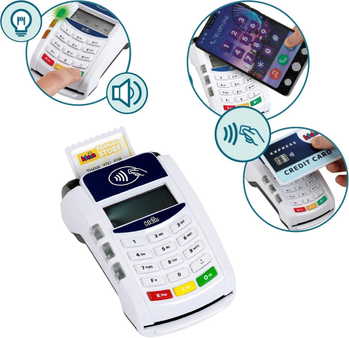 Theo Klein 7274 PoS Terminal und Kinder Handy Smartphone Mit Licht, Sound und kontaktloser Bezahlfun
