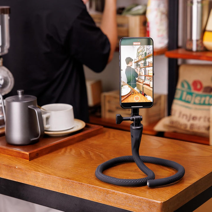 Magnetisches Flexibles Handy Ständer Einbeinstativ für iPhone 17/16/15/14/13/12,Abnehmbarer Monopod