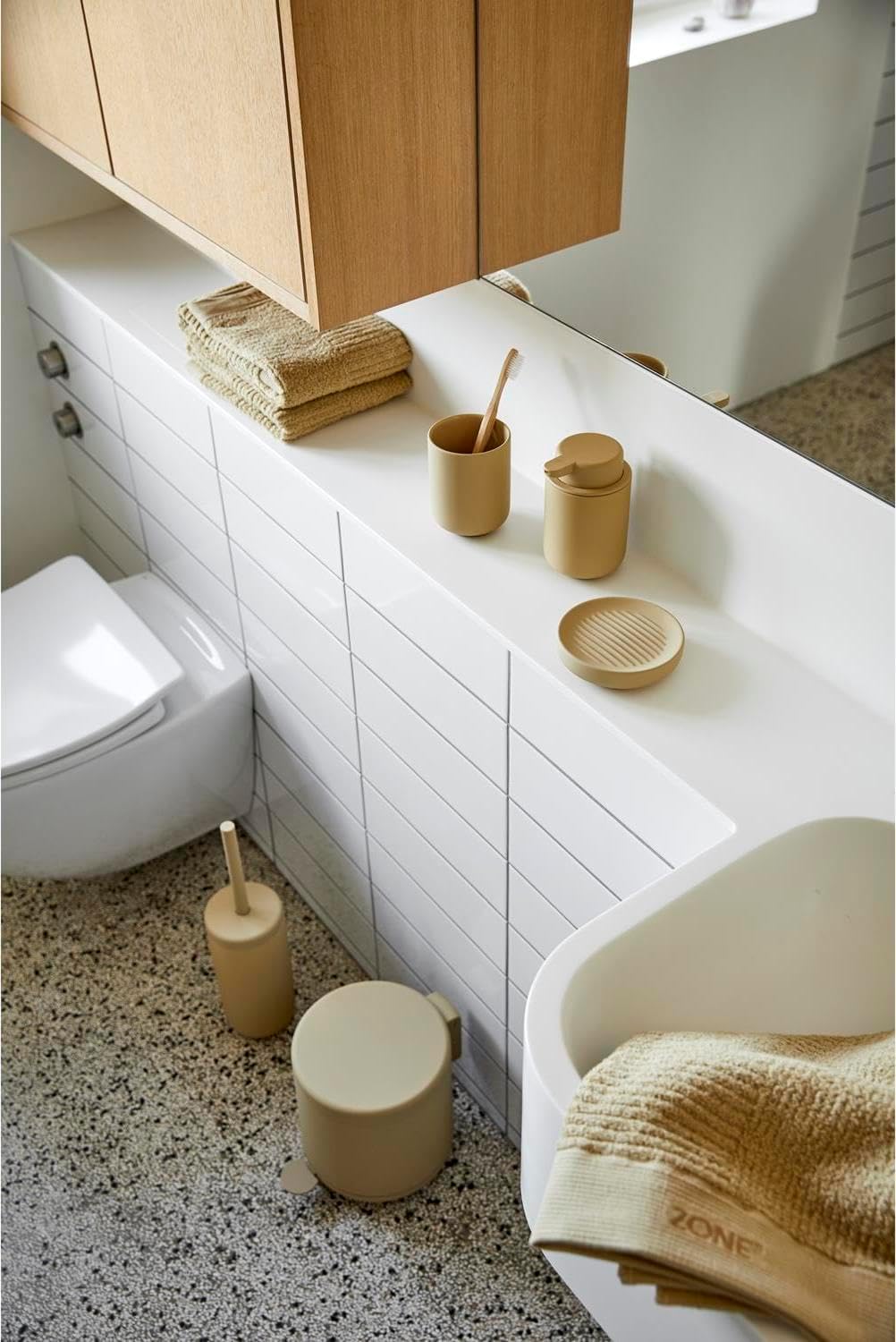 Zone Denmark Ume Seifenschale, Seifenhalter, Seifenablage fürs Waschbecken, Steinzeug mit Soft Touch