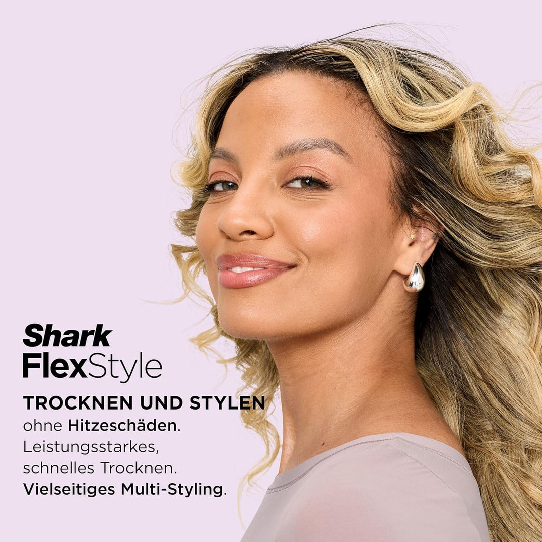 Shark FlexStyle 3-in-1 Luftstyler &amp; Haartrockner, Auto-Wrap-Lockenaufsatz, Ovalbürste, Konzentrator,