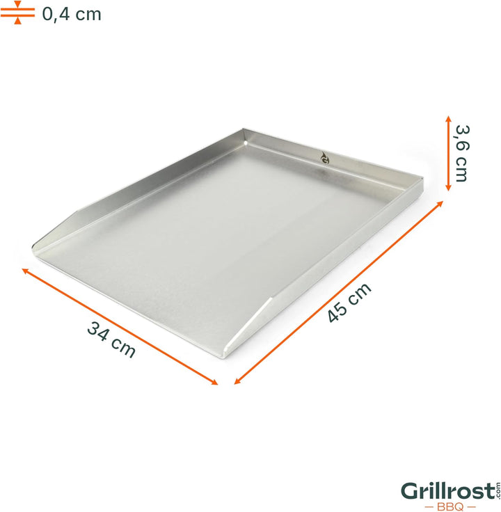 Grillrost.com Das Original Edelstahl Grillplatte | Plancha 45x34cm - passend für Napoleon LE/LEX/Pre