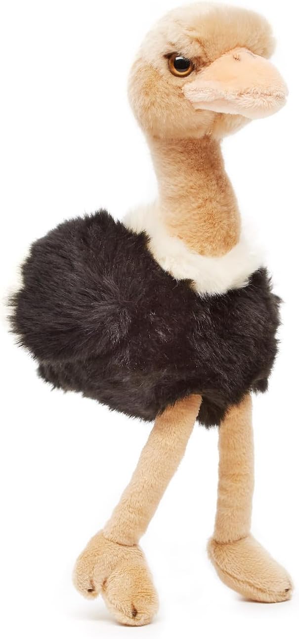 Uni-Toys - Strauss mit wendbarer Haube - Boy/Girl - Baby-Shower-Party Geschenk - 28 cm (Höhe) - Plüs